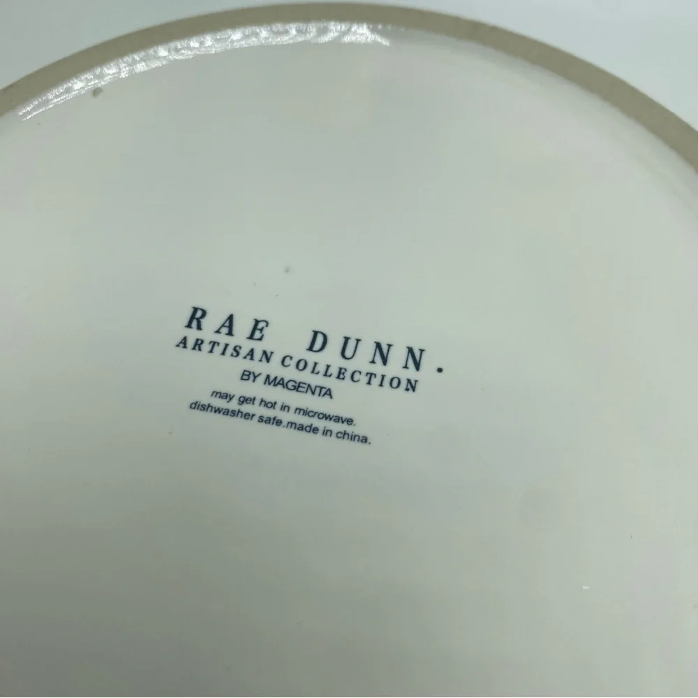 Lot of 2 Rae Dunn Artisan Collection by Magenta Dog/Pet Food & Water Dish Bowls